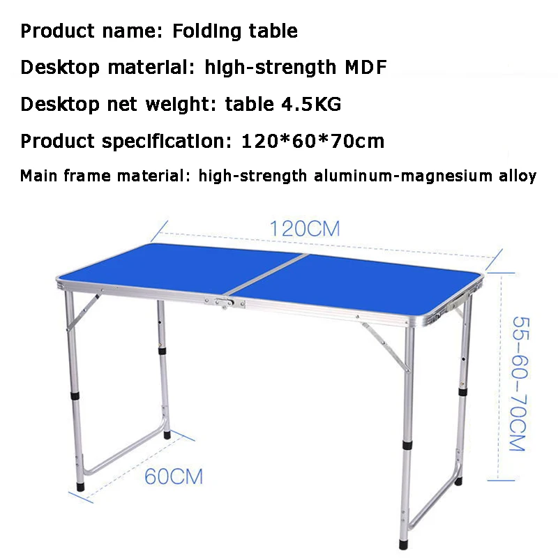 Outdoor Folding Table Camping Aluminium Alloy Picnic Height Adjustable Table Waterproof Ultra-light Durable Folding Table Desk