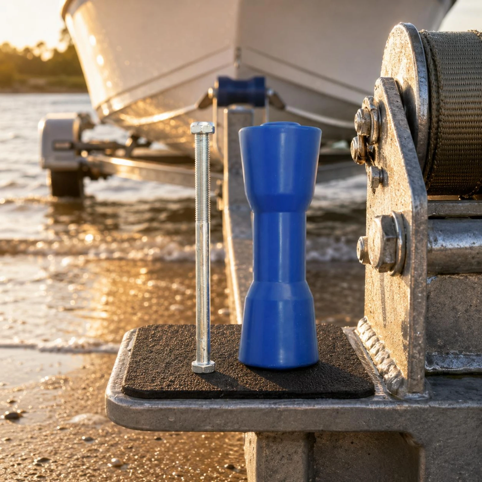 Boat Vehicle Hauler Roller Molded Long Roller Marine Hardware Long-Lasting PVC Material
