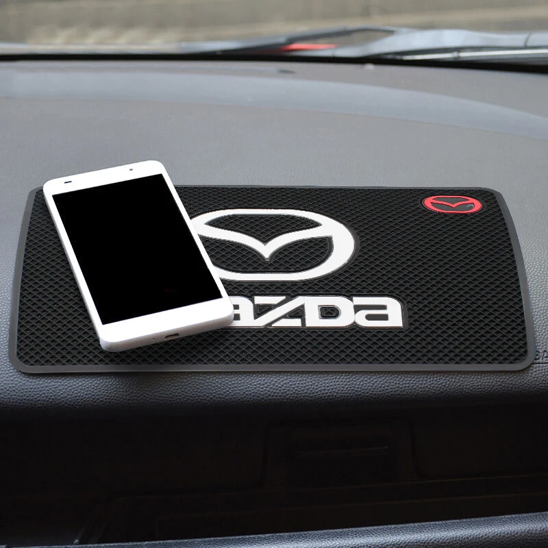 Universal Car Dashboard Non Slip Pad Phone Storage Anti-skid Mat For Mazda Atenza CX3 Axela CX5 Protege CX30 Emblem Accessories