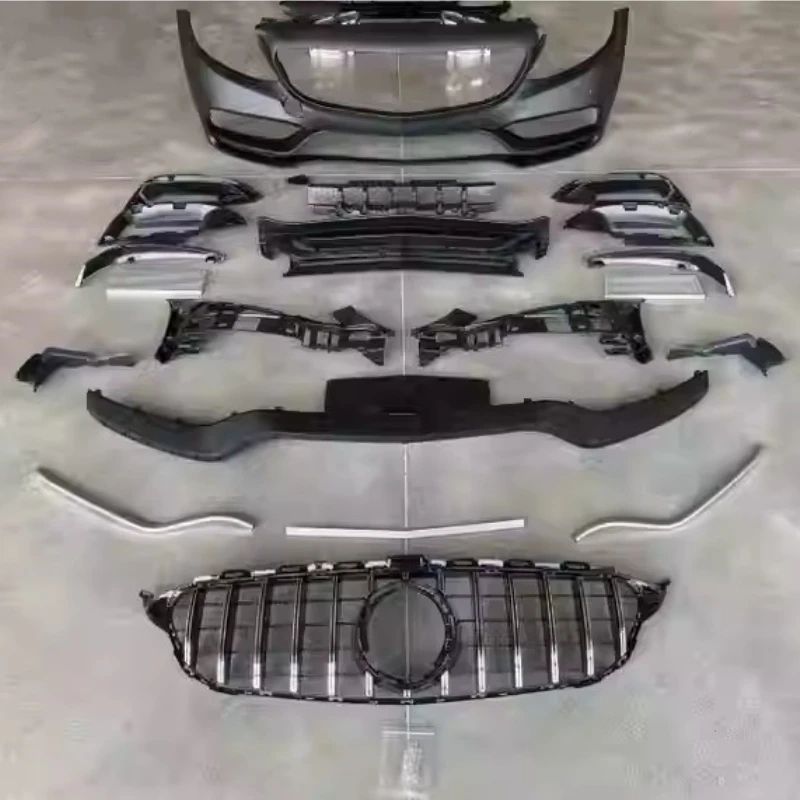 

Обвес, накладка на решетку переднего бампера в сборе для Mercedes Benz C63 W205, модифицированный новый стиль, автомобильные аксессуары объемного звучания