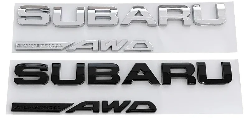 Car Decoration Rear Trunk Emblem Letters Sticker for Subaru SYMMETRICAL AWD Logo Exterior Accessories