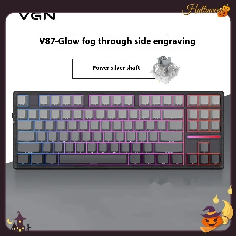 

VGN V87 Pro Mini Wireless Mechanical Keyboard 2.4G Bluetooth Wired Gaming Keyboard Hot-swap gamer Non-contact keyboard