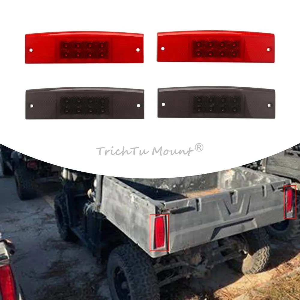 

12V LED Red/Smoke Rear Tail Left & Right Light Fit for Polaris RANGER EV 2011-2015,2020-2022 car accessories