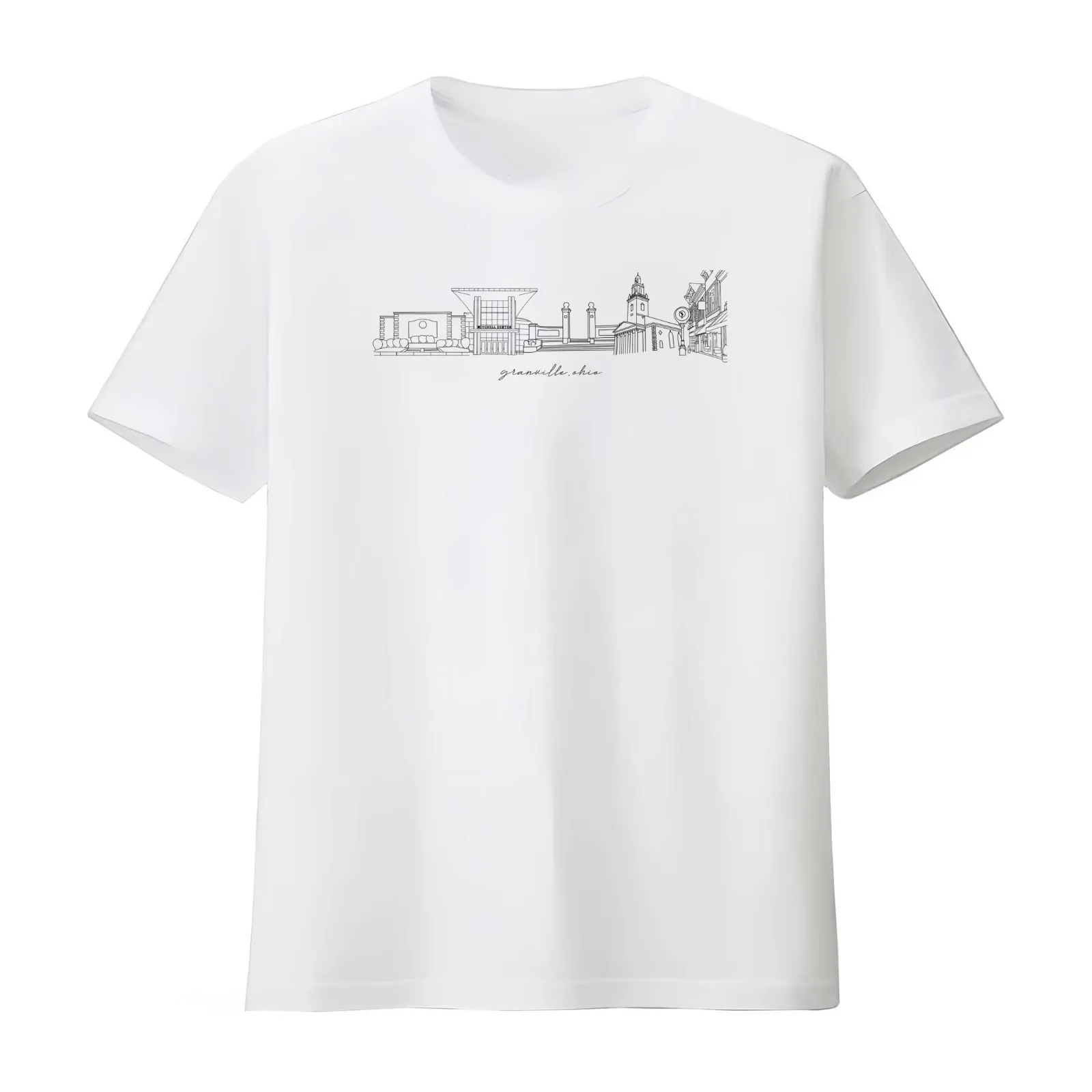 Granville Ohio Expanded T-Shirt Summer Casual Cotton Tee Oversized Streetwear Tops Vintage Graphic Print Unisex Men Women