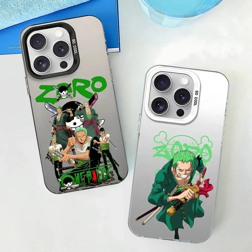 Roronoa Zoro Phone Case For IPhone 17 16 15 14 13 12 11 Pro Max Plus Color Shockproof Back Silver Cover