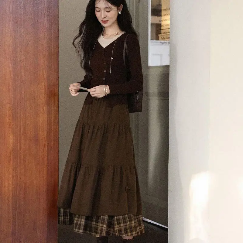 حار فتاة الربط تنورة الأميرة موضة عادية مثير تنورة طويلة تنوعا ربيع الخريف الملابس ارتداء خارج الفتاة هدية جديد