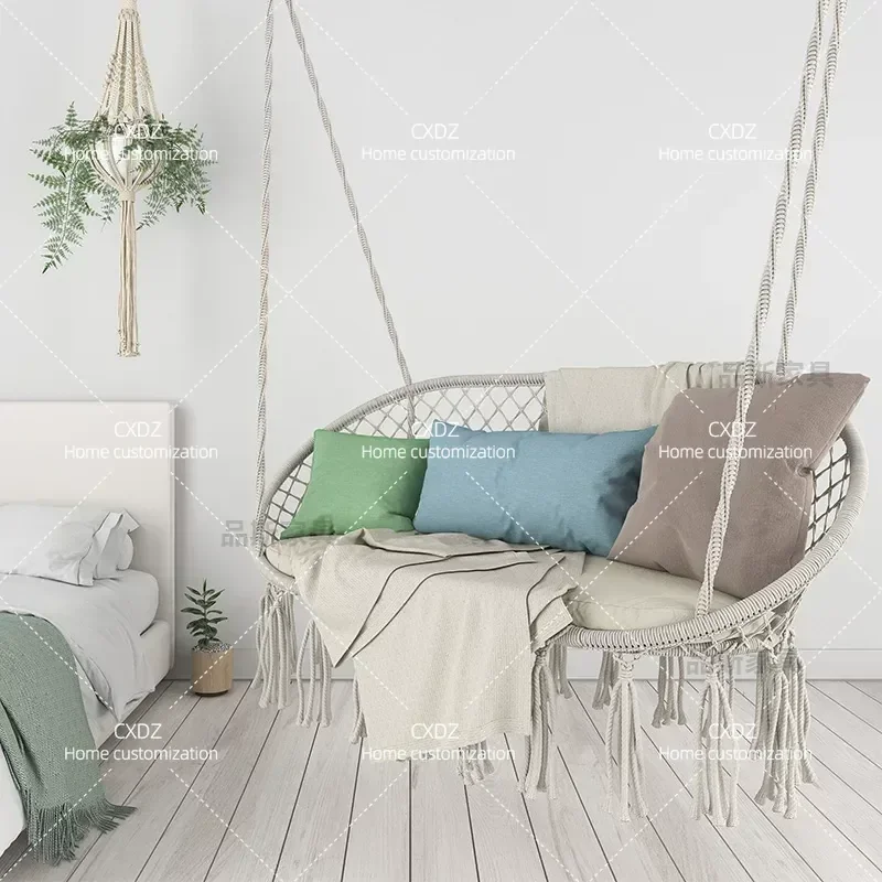 Hanging Chair Outdoor Swing Indoor Balcony Courtyard Household Wicker Basket Seat Garden Patio Furniture Relaxing Hammock