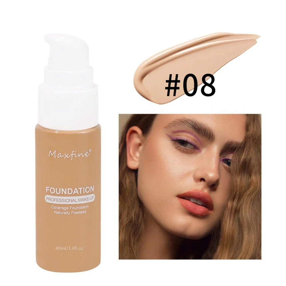 

Professional Oil-Control Liquid Face Foundation Full Coverage Long Lasting BB Cream Waterproof Brightening Concealer