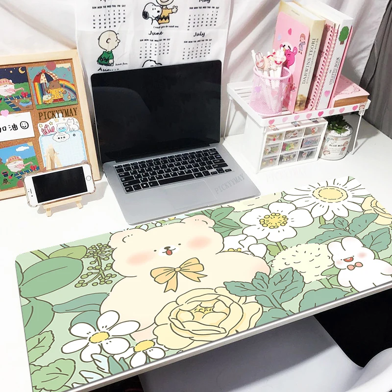 

Kawaii Rabbit Mouse Pad Office Mousepads Big Cute Mousepad XXL Mouse Mat Large Keyboard Mat Desk Pad For Computer Laptop