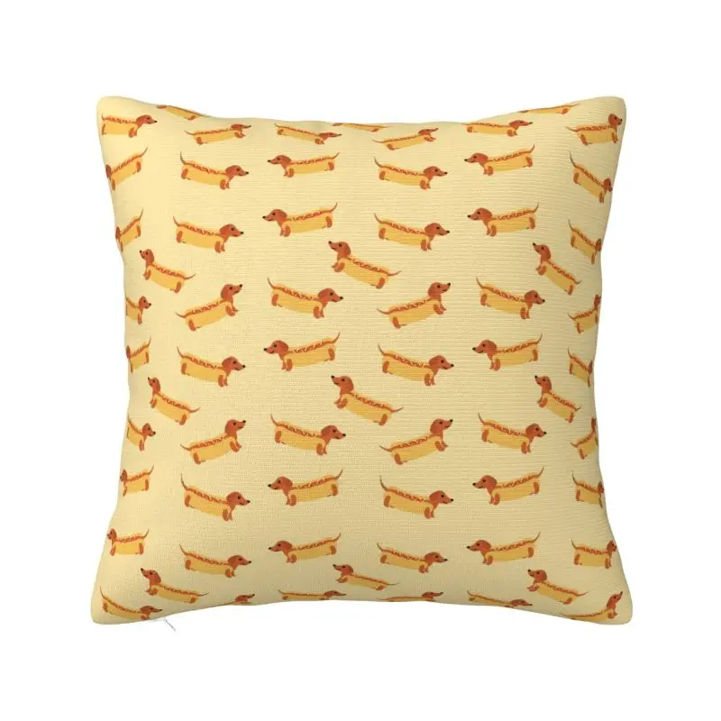 Custom Dachshund Love Square Pillow Case Home Decor 3D Double Side Printed Cushion Cover for Car
