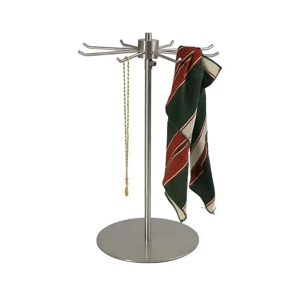 Rotary Necklace Display Rack Multi Purpose Scarf Hook Jewelry Store Window Jewelry Bracelet Hanging Organizer Bracket Stand