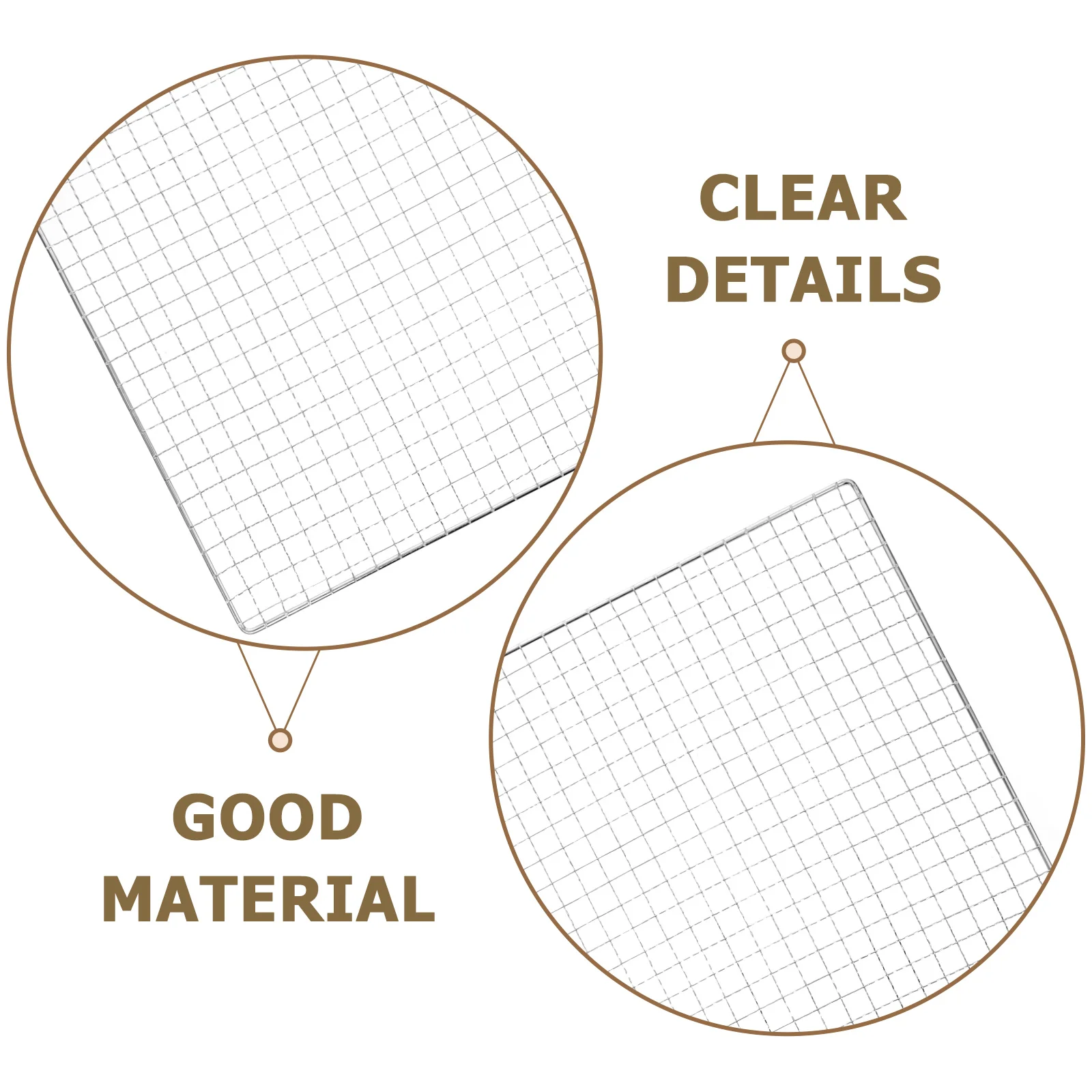 

1pc Stainless Steel Bbq Mesh Grills Reusable Barbecue Net Accessories Lightweight Durable Eco-Friendly Grill Mat Outdoor Cooking