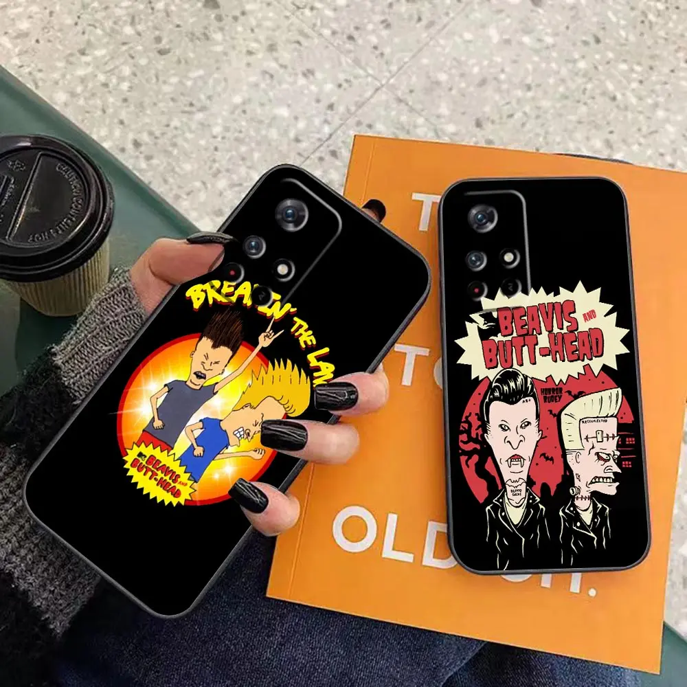 Phone Case For Redmi Note 13 12 11 10 9T 9S 9 8 7 6 A1 Pro 5G 4G Soft Silicone Case Funda Shell Capa Cartoon Beavis And Butthead