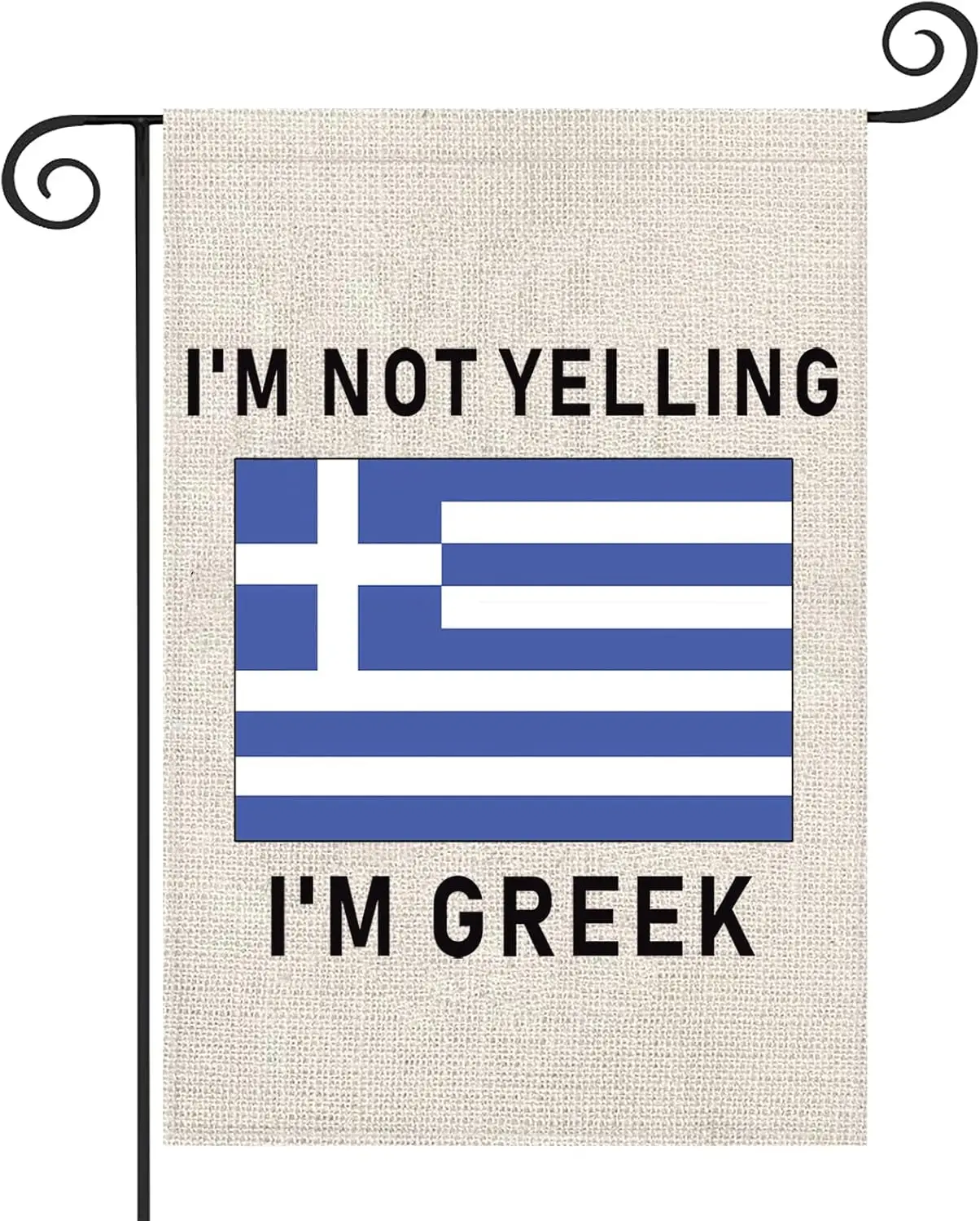 Greek Family Garden Flag Im Not Yelling Im Greek Outdoor Flag Greece Root Flag Housewarming Christmas Party Gift (Im Greek)