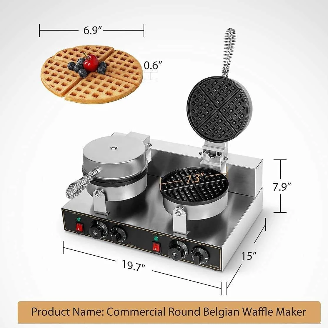 Multifonction Custom Cone Industrial Commercial Electric Gas Double Heart Waffle Walnut Maker Machine