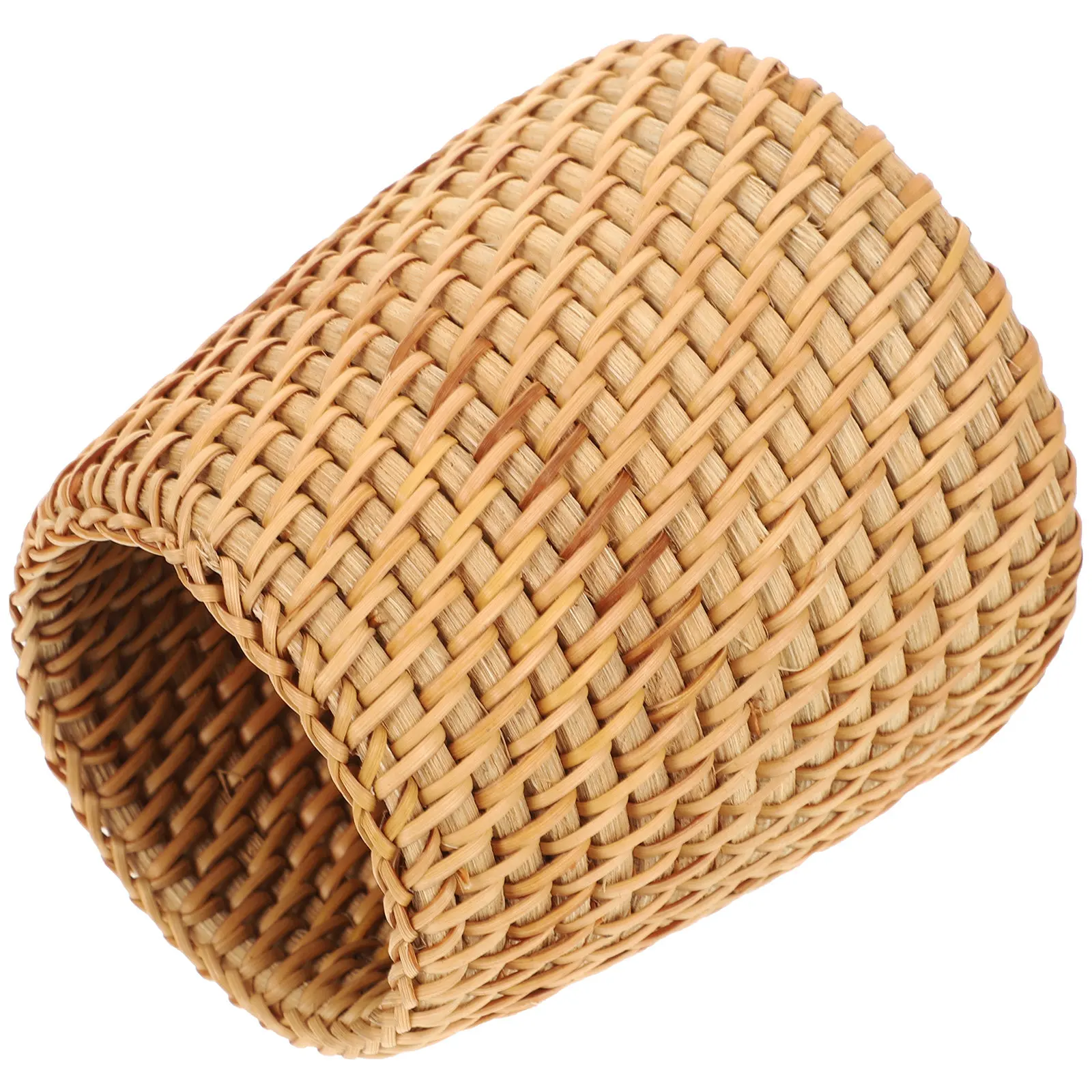 Rattan Pen Holder Desktop Organizer Natural Woven Stationery Container for Pens Makeup Brushes Nail Art Tools Office Home Decor