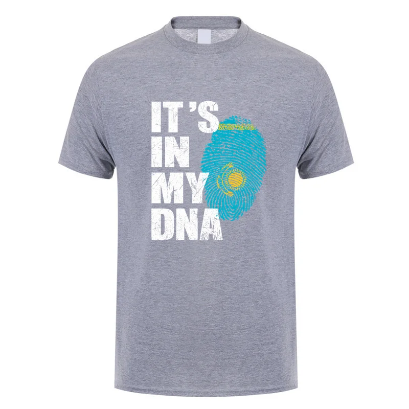 It's In My DNA Kazakhstan Flag T Shirts Summer Graphic Streetwear Short Sleeve Birthday Gifts T-shirt Mens Clothing DY-087