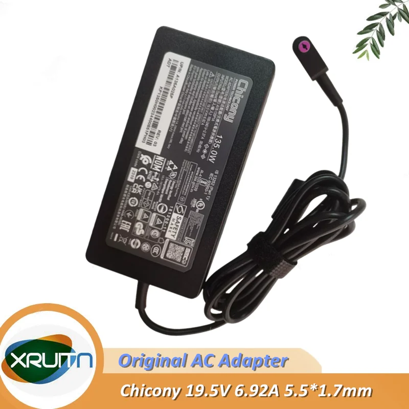 

Original A18-135P1A Chicony 19.5V 6.92A AC Adapter Charger For Acer conceptd 3 Pro CN315-71P N17C2 Gaming Laptop Power Supply