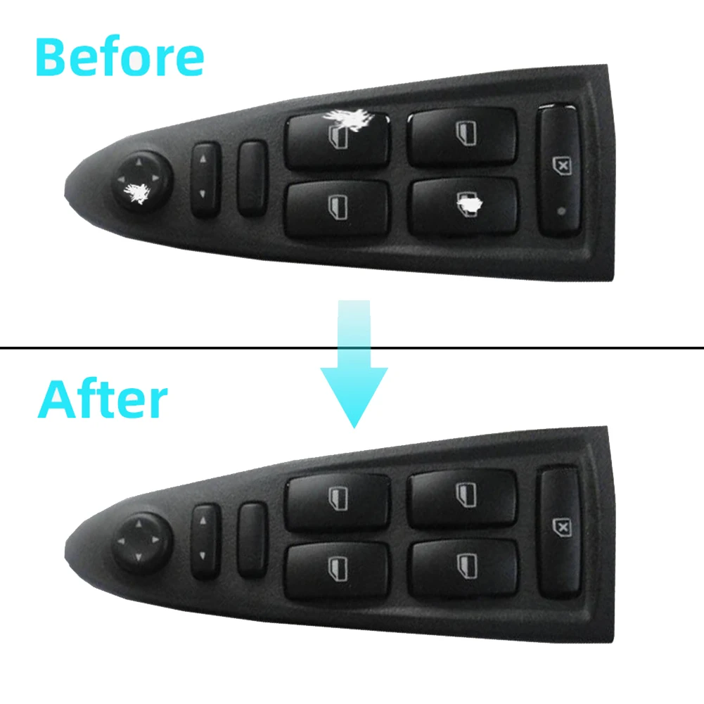 Picture 5: For Fiat Croma Push Button Window Switch Repair Decals Stickers Replacement for Worn Control Button Knobs Models 2005 2011