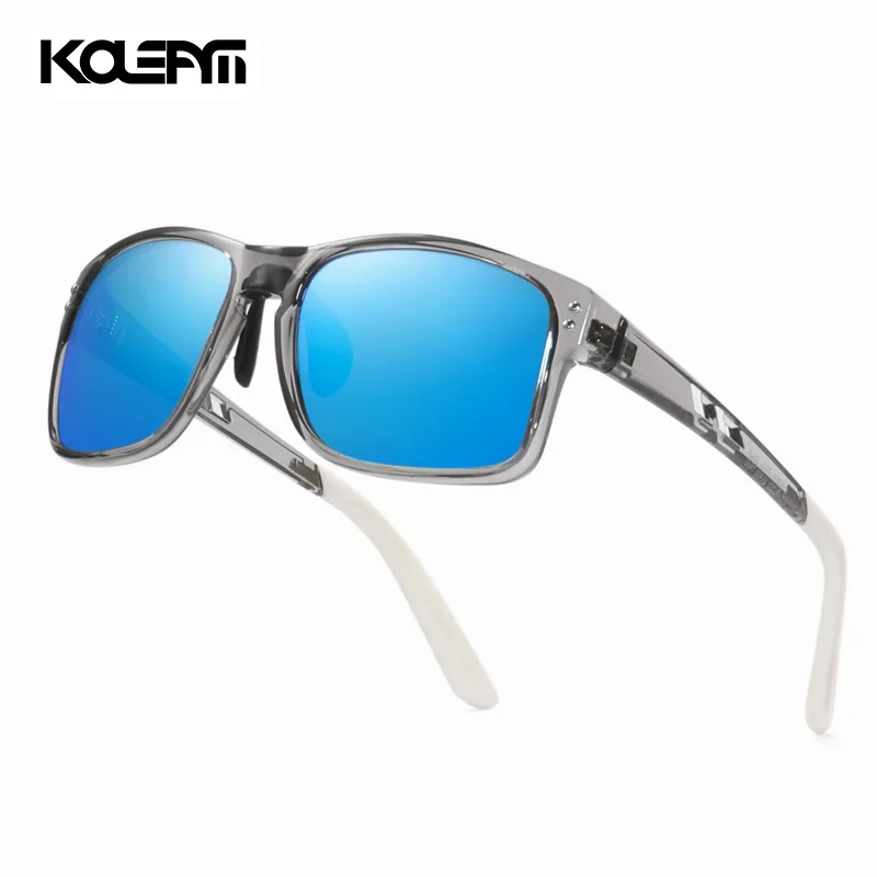 

KDEAM High Quality TR90 Frame Classic Square Polarized Sunglasses Rubber Adjustable Nose Support Glasses Night Vision Goggles