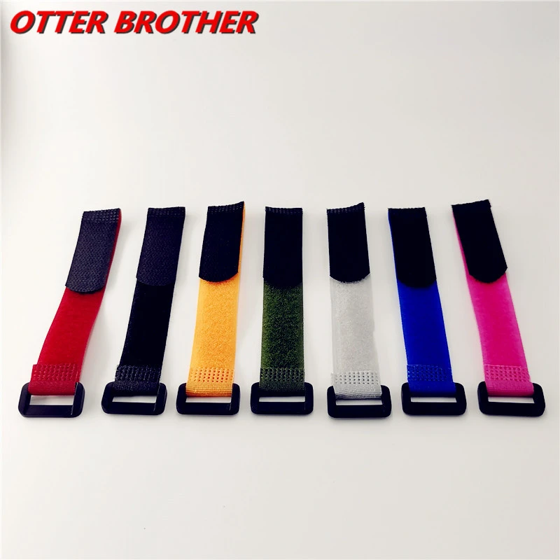 

Fishing Rod Tool Self Adhesive Reusable Cable Tie 5pcs/lot 2*20cm Nylon Fastener Hook Loop Strap Cord Ties Fastening Tape Tools