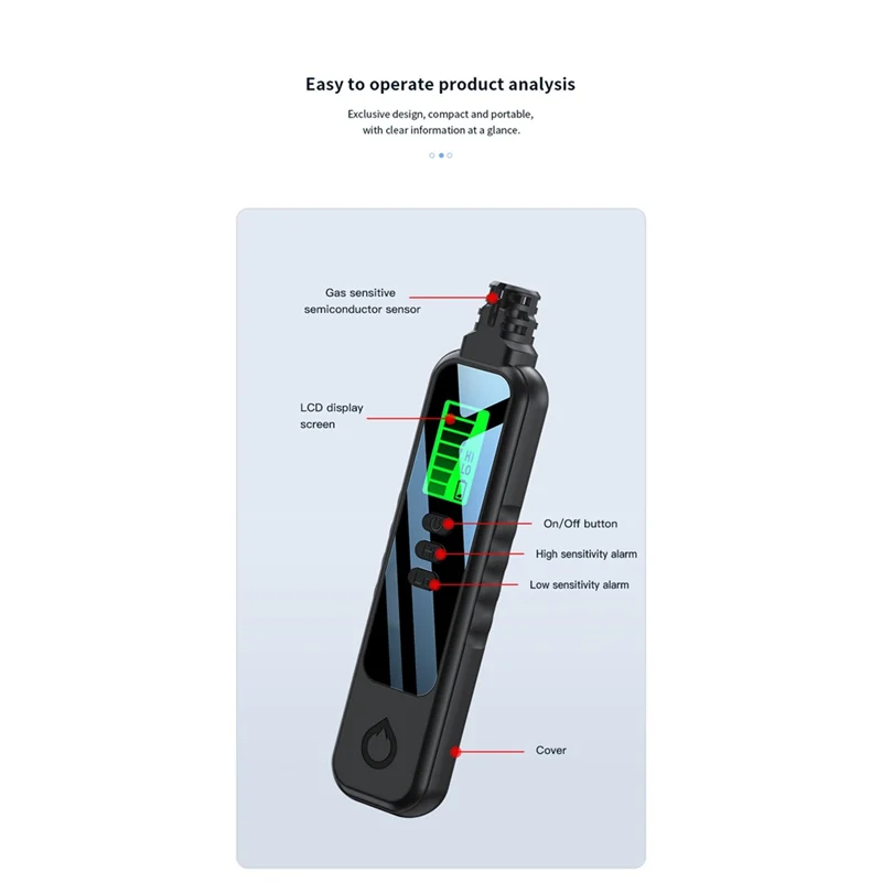 

New Combustible Gases Leak Detector Natural Gases Leakage Tester Combustible Gases Concentration Analyzer Meter