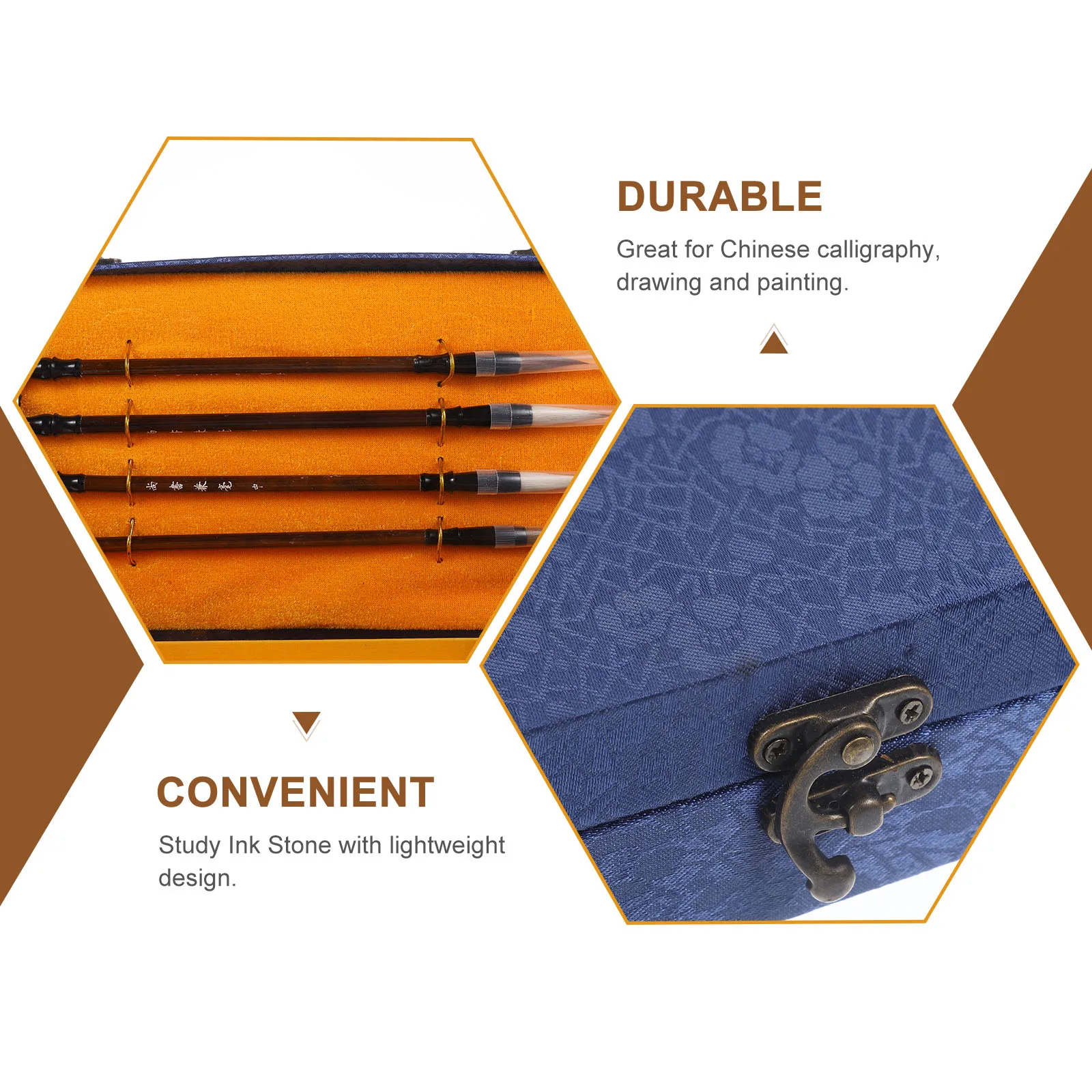 

Portable Calligraphy Brush Set Ink Ink Stone For Writing Stone for Student Practice Durable Material Practical Use