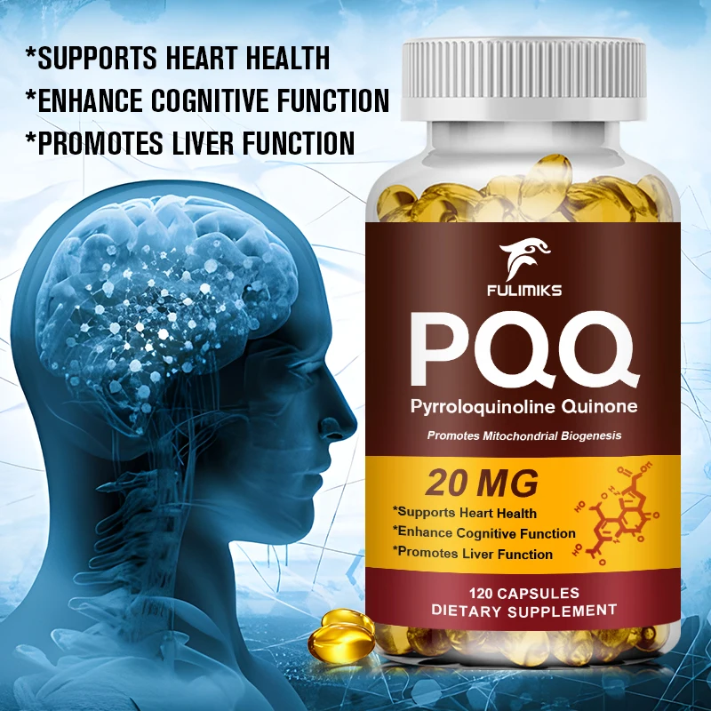 PQQ Supplement - 20mg (Pyrroloquinoline Quinone) Promotes Mitochondria ATP Coenzyme Levels, Energy Optimizer and Sleep Support