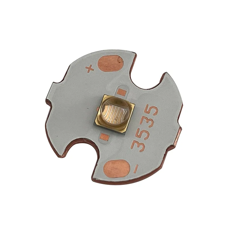 5W narrow degree 30angle Ultraviolet Sensor UVC 254nm 263nm 298nm 305nm 310nm UVB Chip With Lens mounted on 20 mm PCB