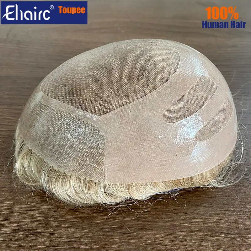 Durable NPU Bond Male Hair Prosthesis 6