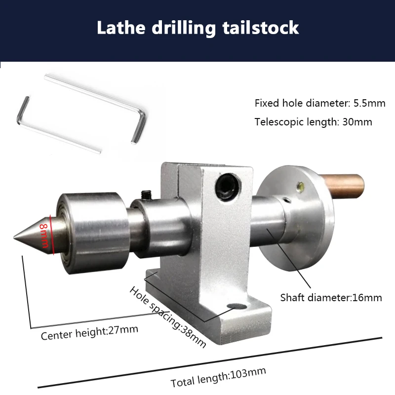 Universal Woodworking Lathe Thimble Lathe Drilling Tailstock DIY Homemade Bead Machine Small Lathe Accessories Rotary Thimble