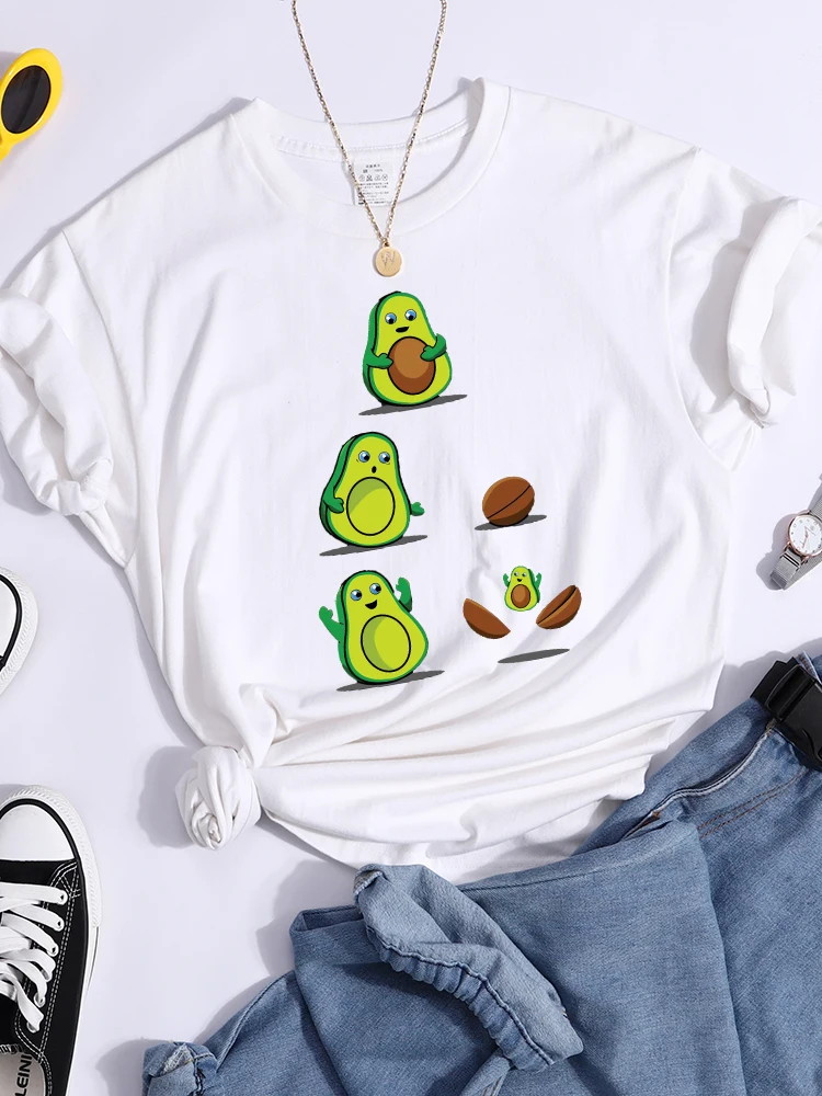 Avocado Production Process Women\'S Tshirt Simple Oversized T Shirt Summer Casual Tee Shirts Breathable Comfortable Tshirts Women