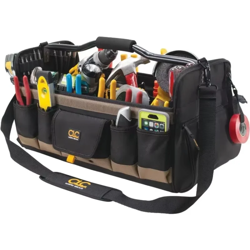 20 Inch 27 Pocket Tool Box and Large 22 Pocket Electrical Maintenance Tool Carrier