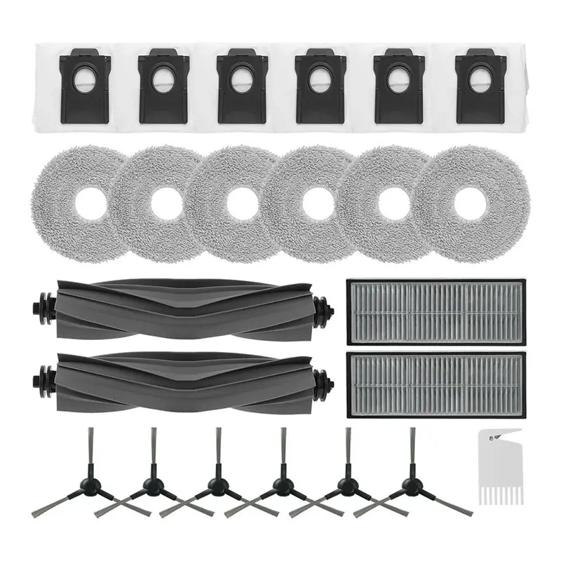 AFOURT-2 Set Accessory Set For Dreame L10s Pro Ultra Heat, Main Brushes,Filters,Edge Brushes,Dust Bags