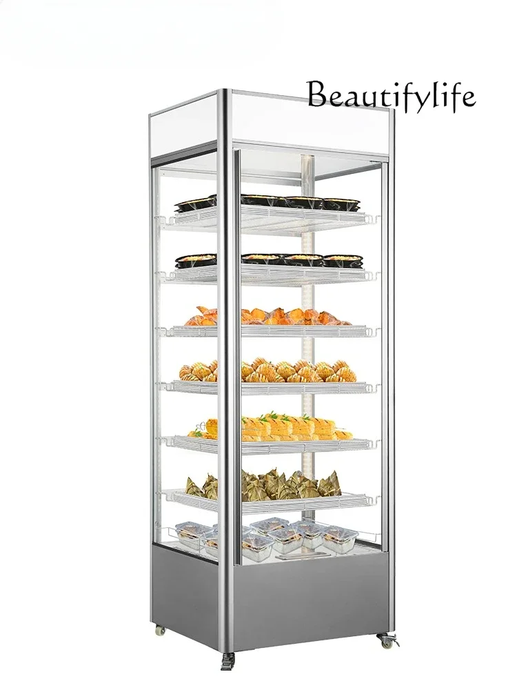 

Commercial vertical thermal insulation display cabinet bread fried chicken burger fresh-keeping cabinet