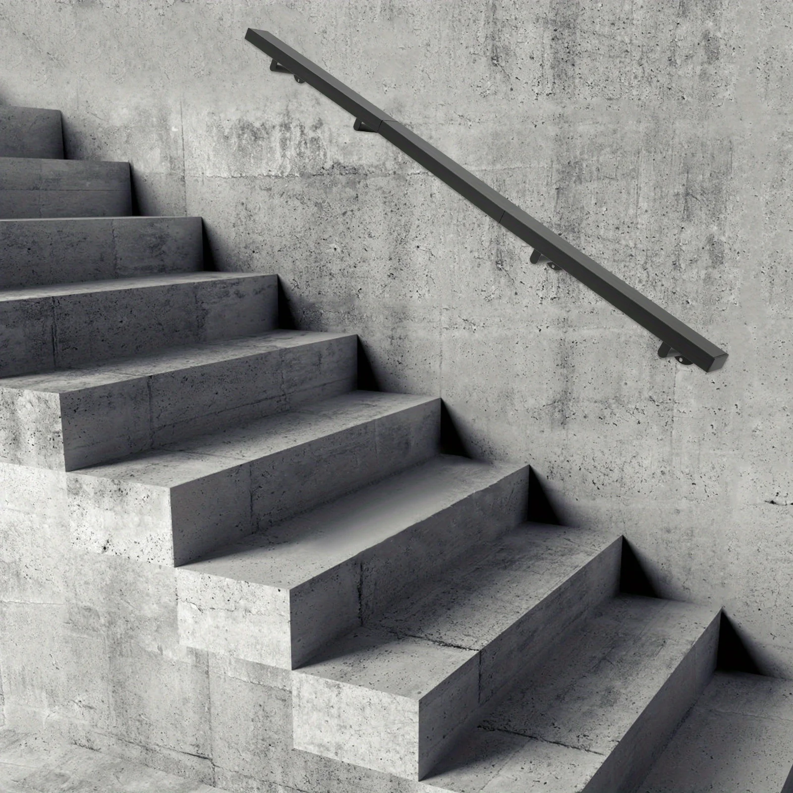 ระบบราวจับสแตนเลสขนาด 6 ฟุต |   ราวบันไดสําหรับงานหนักความจุ 200 ปอนด์สําหรับในร่ม/กลางแจ้ง