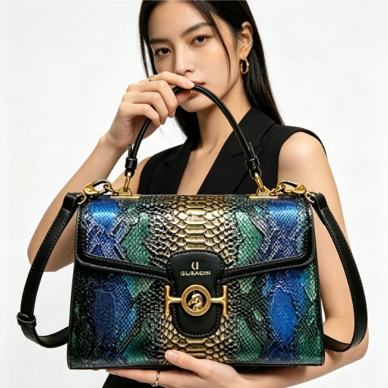 Women's Shoulder Bag In High-Quality Leather Handbag Luxury Brand Classic Elegant Design By Top Designer For Formal Events