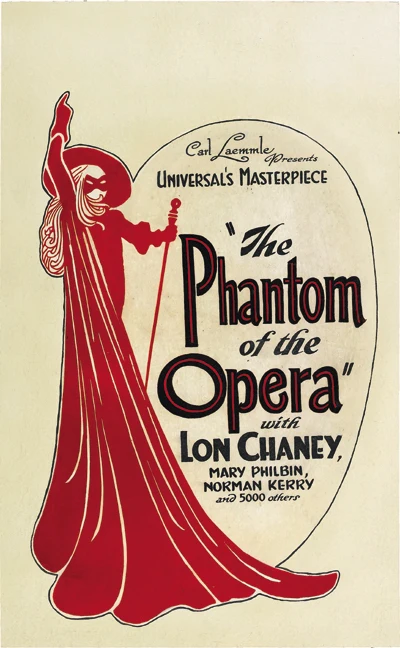 Het fantoom van de opera Lon Chaney cultfilm poster print Wall Art Rome Decoration