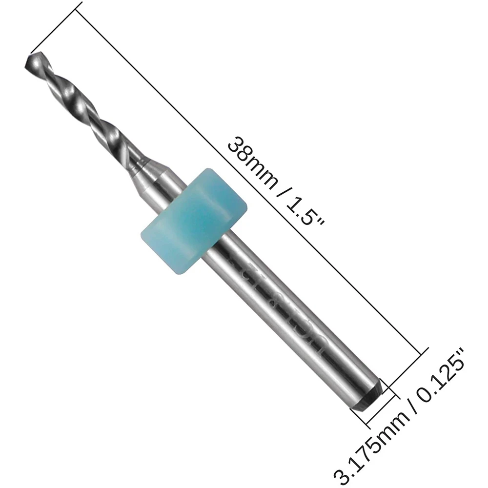 30 sztuk zestaw bitów wiertło PCB, 0.1mm-3.0mm, 1/8 Cal frezy CNC spiralne zwoje trzonka do grawerowania CNC