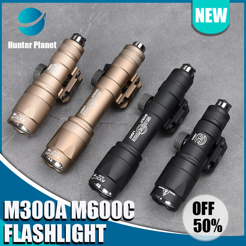 

M600C M300A Tactical Flashlight Scout Rifle Gun Weapon LED Light Wadsn Surefi M600 M300 Hunting lamp Fit 20mm Rail