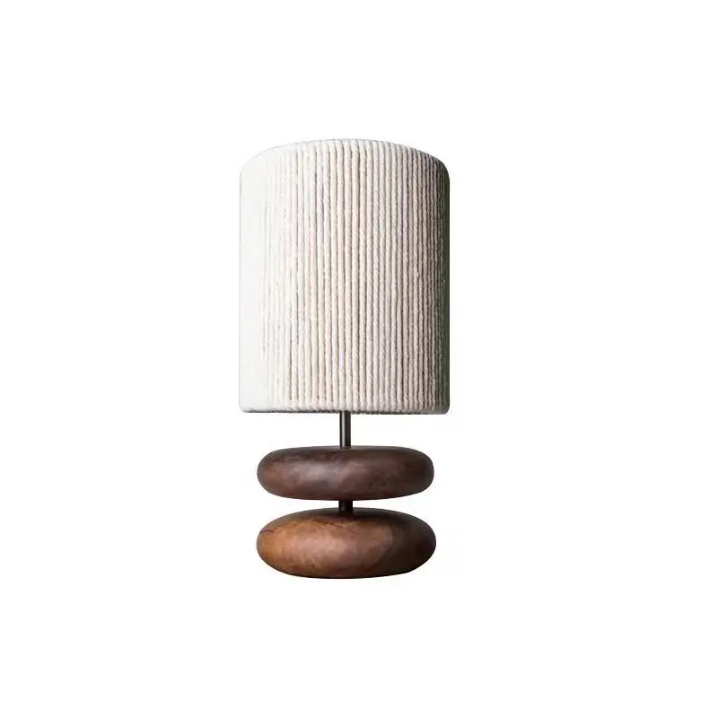 

Wabi Sansan Solid Wood Desk Lamp Designer Creative Walnut Color Living Room Study Bedroom