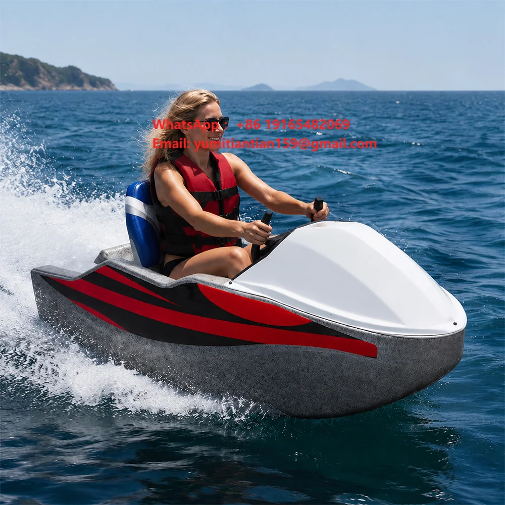 High-Speed Mini Electric Jet Ski Boat with Lithium Battery Water Entertainment Surfboard & Karting Boat Factory Direct Sale