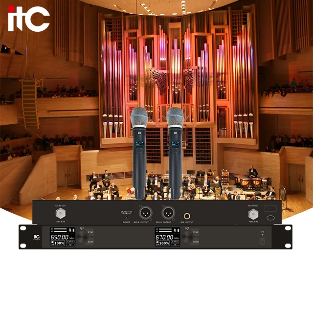 

Цифровая беспроводная UHF-система микрофонов: динамический ручной микрофон-петличка