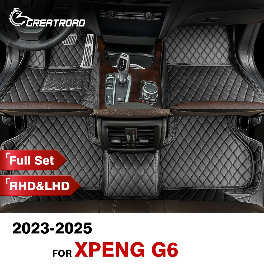 

Custom Car Floor Mats For Xpeng G6 2023 2024 2025 Automobile Carpet Cover Interior Details Accessories Protective Pad Parts