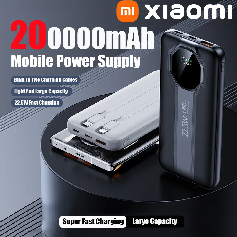 200000mAh Ultra Large Capacity Mobile Power Bank With Built-In Dual Line Ultra Fast Charging Suitable For IPhone And Xiaomi