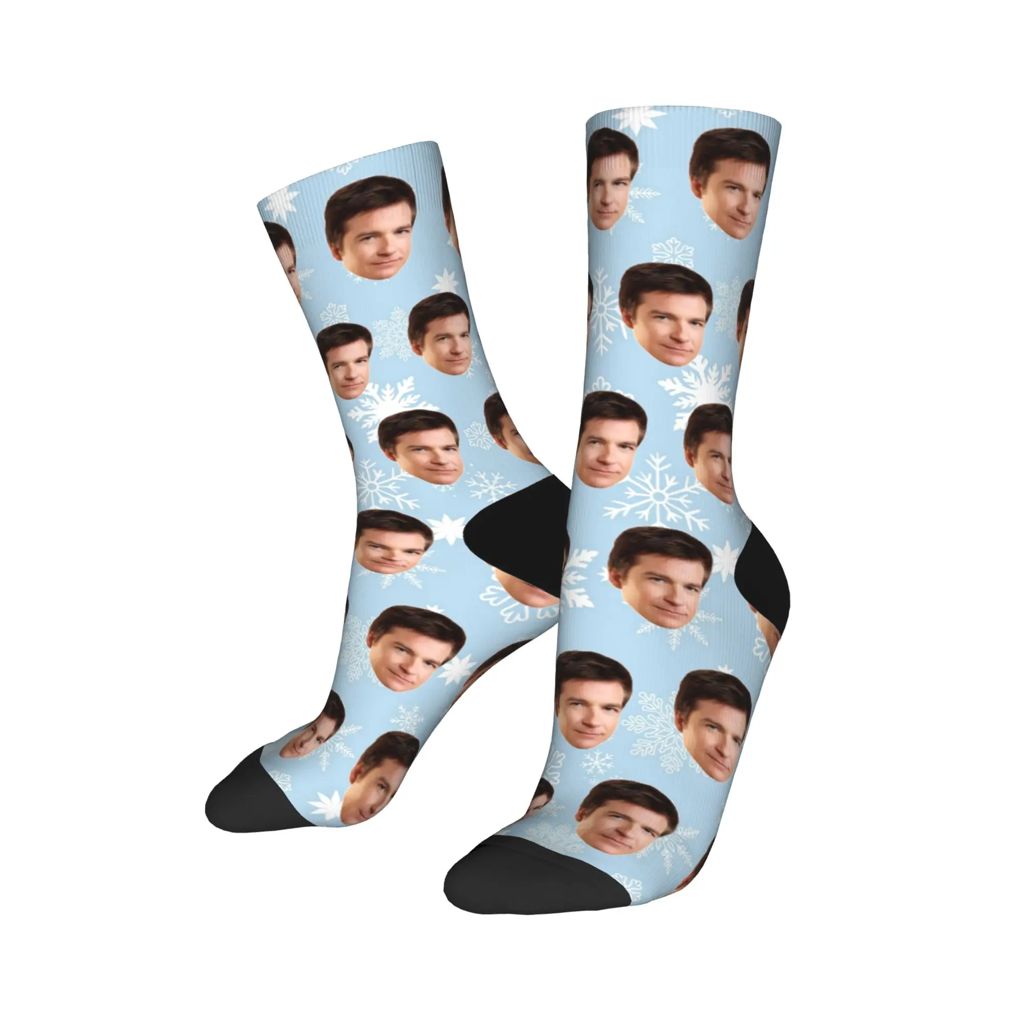 عيد الميلاد مخصصة الوجه على شكل جوارب الجوارب العصرية الرجال الجوارب الناعمة الدافئة الشتاء تشغيل الرياضة نمط المضادة للانزلاق الجوارب #2