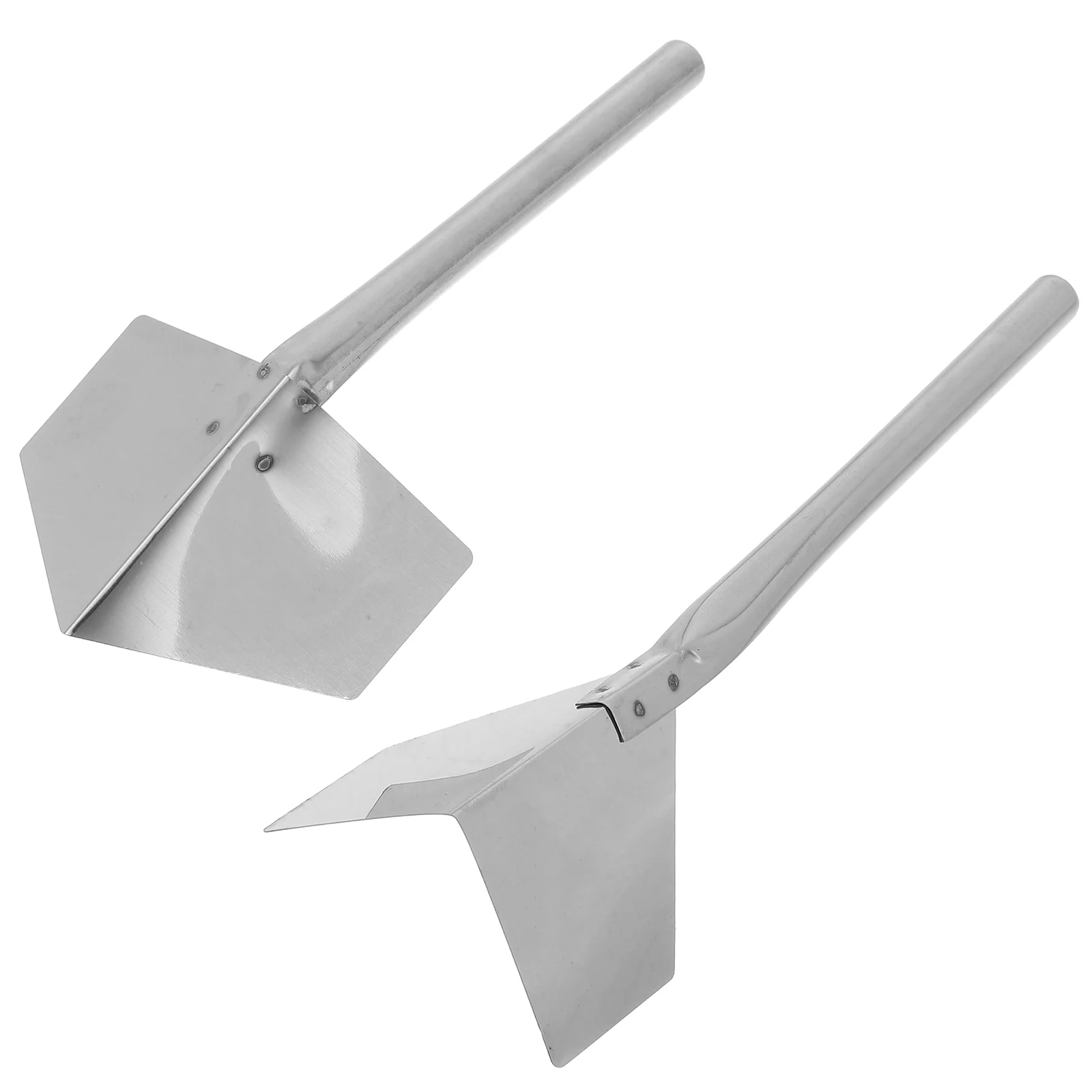 2 Pcs Yin and Yang Angle Puller Corner Looting Tool Decor Trowel Steel Drywall Hand Plaster Stud Welder Mixing Grinding Shovels