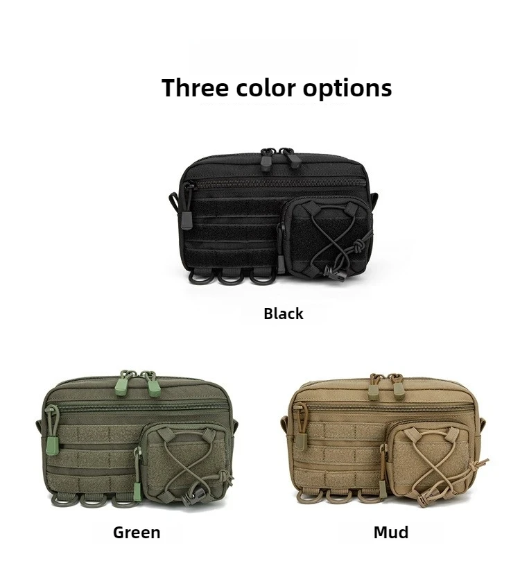 1000D EDC Pouch Molle Organizer Bag Multiple Pockets Utility Pouch Tool Storage Case Phone Holder for Outdoor Hunting Fanny Pack