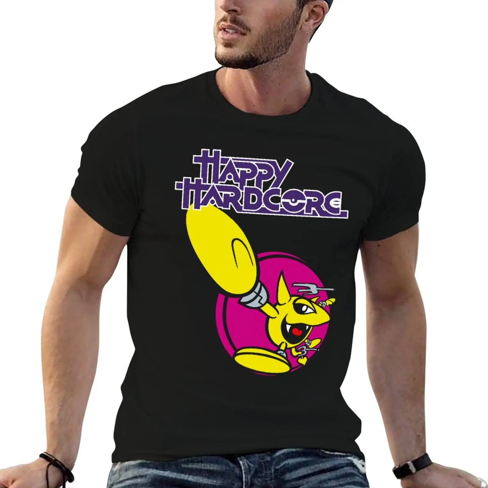 

Happy Hardcore v1 T-Shirt t shirts for man cotton printed t shirts for man cotton t shirts high quality T-shirt