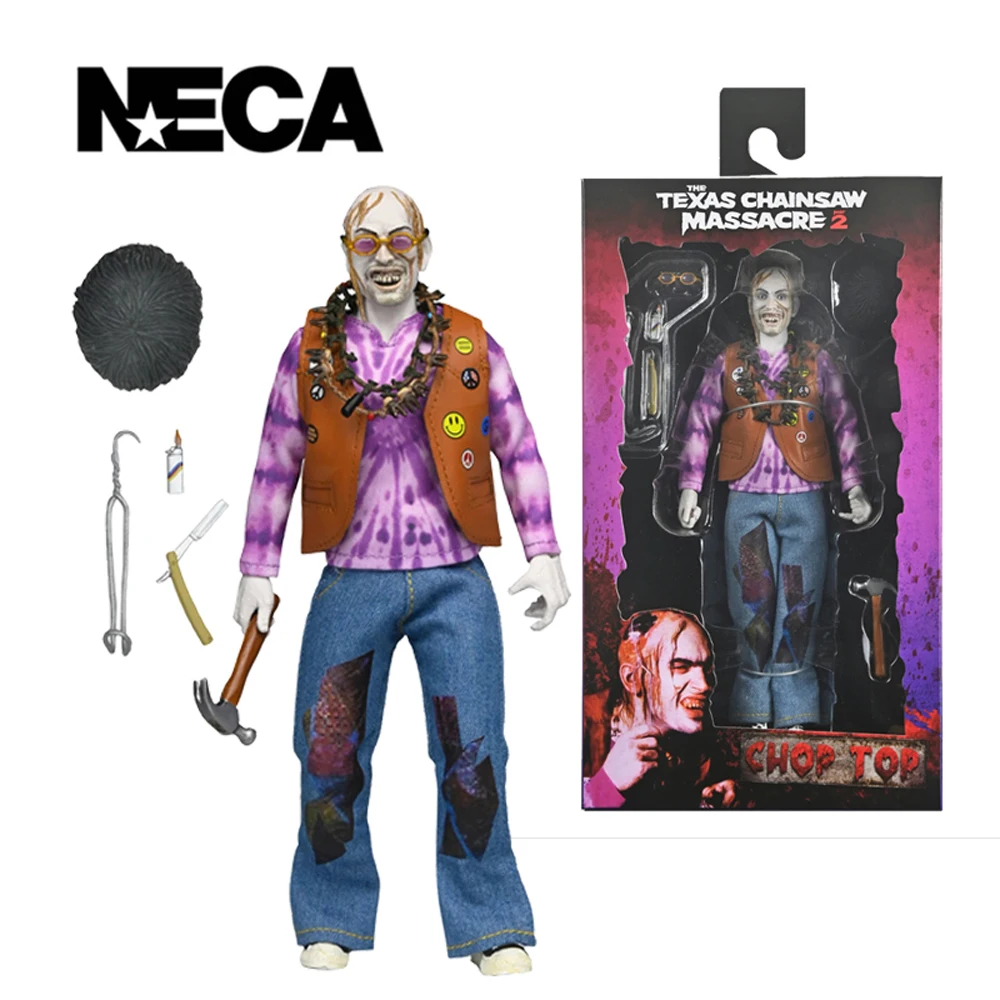 NECA The Texas Chainsaw Massacre 2 - Фигурка Чоп Топа 8 дюймов в одежде, модель-кукла, гаражный набор для сборки